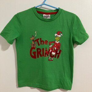 Dr. Seuss The Grinch Christmas Green Graphic T-Shirt Size 5-6